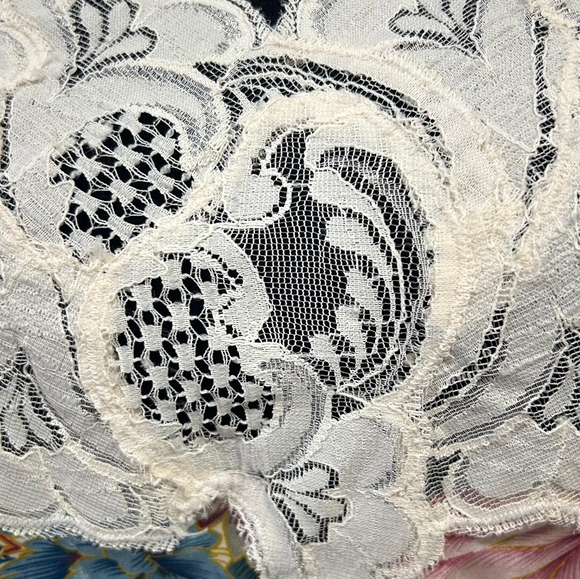 Vtg Victoria's Secret gold label lace satin floral nightie slip dress babydoll - Picture 7 of 11